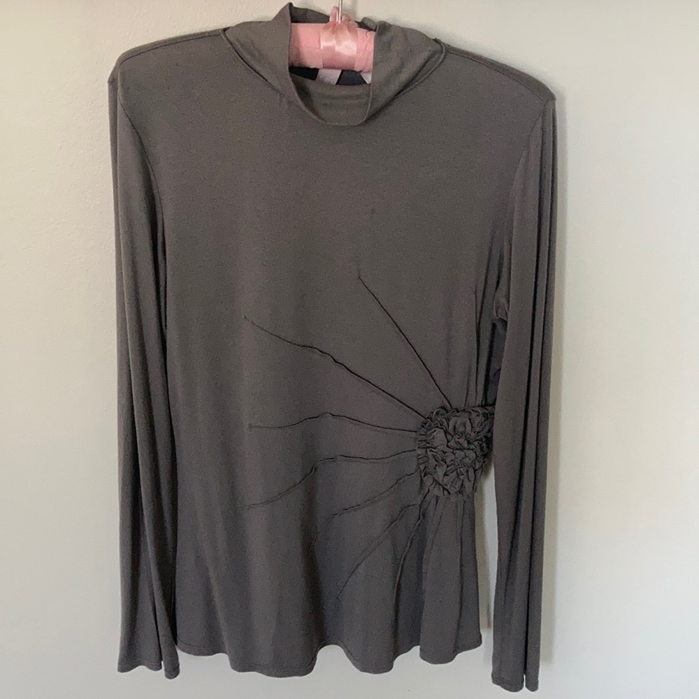 Ruched Turtleneck